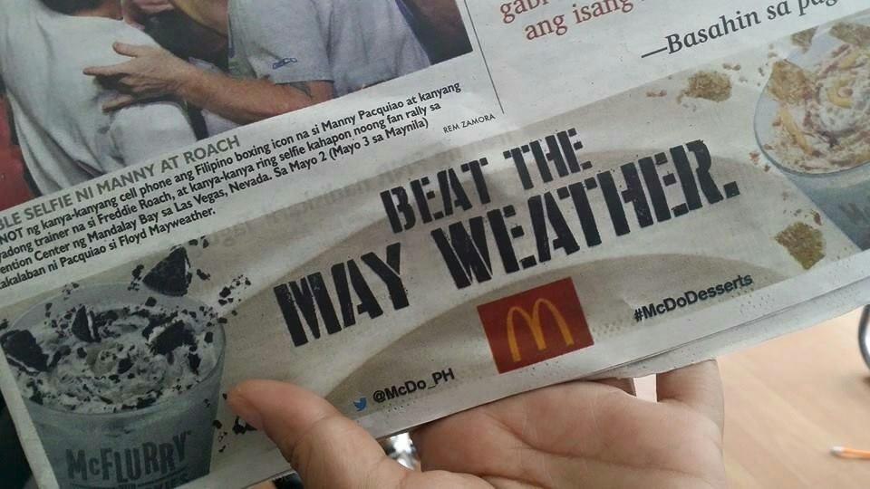 It's summer here in the Phililppines so we have to ...