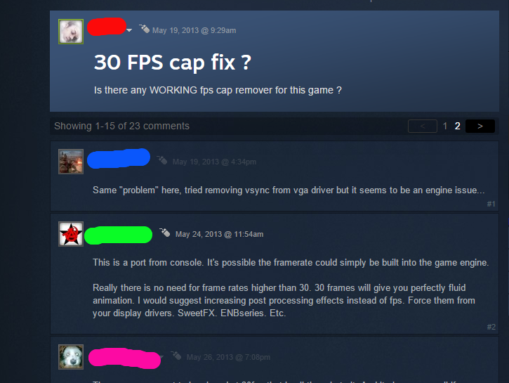 "There is no need for frame rates higher than 30"