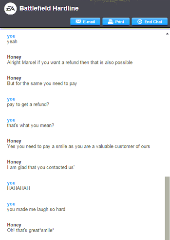 EA support forcing customer to pay a fee in order to get a refund