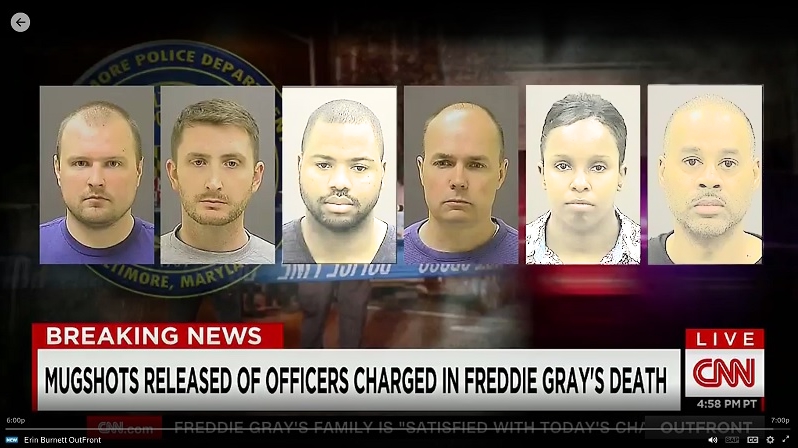 CNN really turned down the contrast in their freddie gray case mugshots...