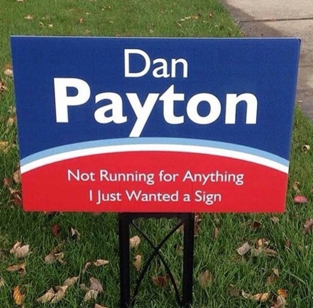 Everyone should have their own sign.