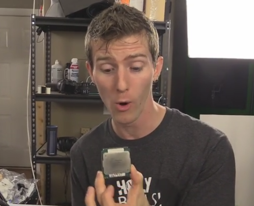 Linus and his new love, an 18 core Xeon