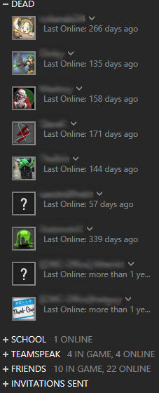 You know your steam account is getting old when this starts to happen ;-;