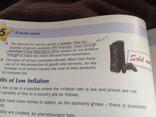 The author of this Economics textbook tried so hard to be relevant.