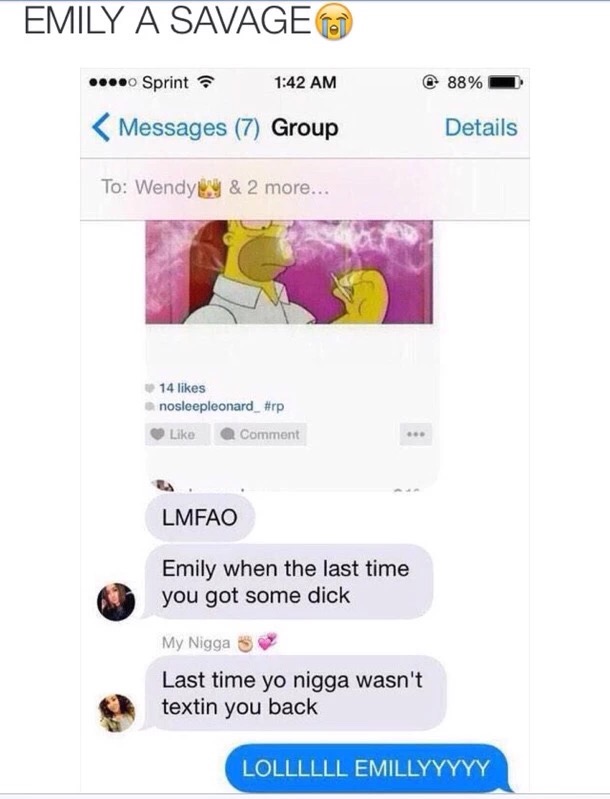 Emily a savage