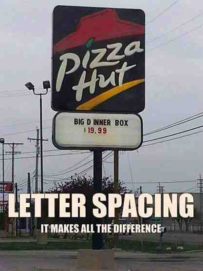 Spacing can be great