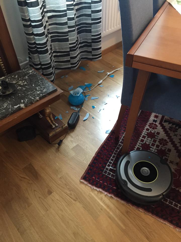 If robots could look ashamed...