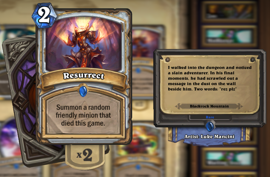 Hearthstone has some of the best flavor text.