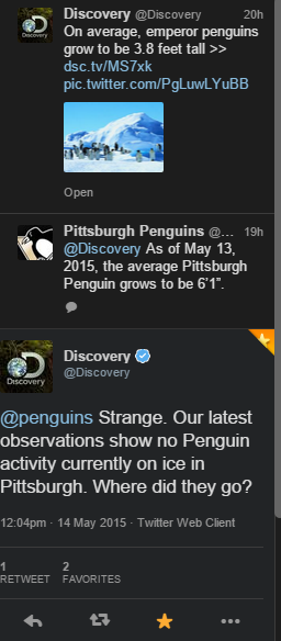 Penguins getting rekt from unexpected places
