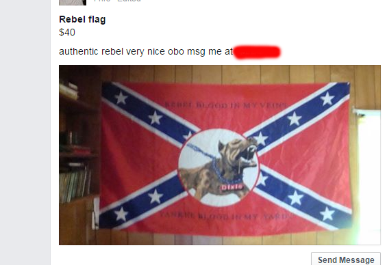 Yes, only authentic Rebel flags have a snarling pit bull.