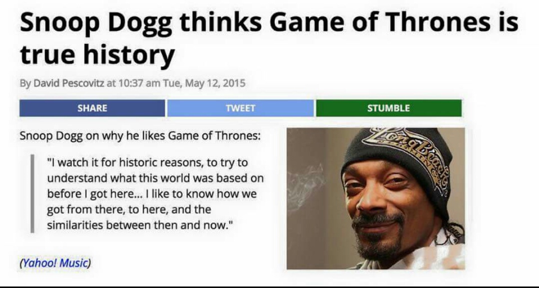 Oh Snoop Doggy Dogg...
