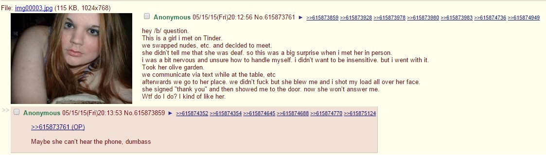 Anon meets girl from Tinder