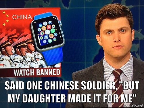 China has banned their soldiers from wearing the new Apple watch over concerns of cyber security...
