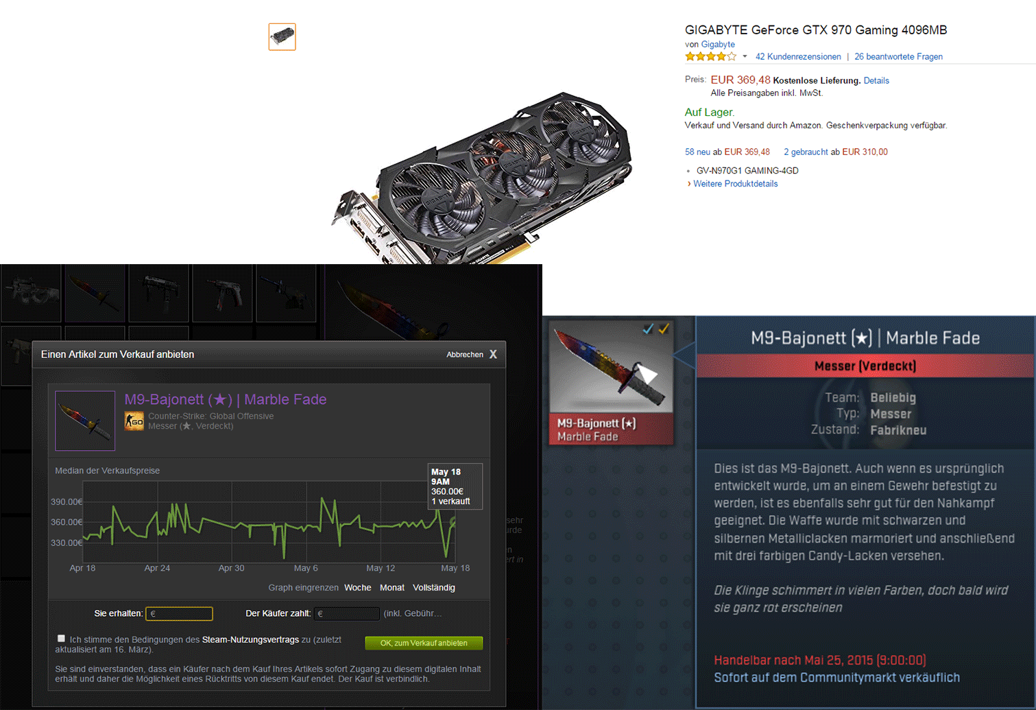 Selling the knife you pulled for a second video card...