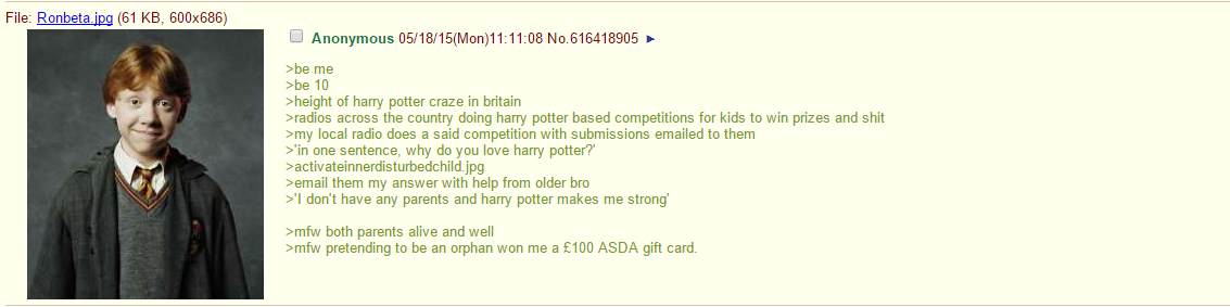 Anon likes harry potter