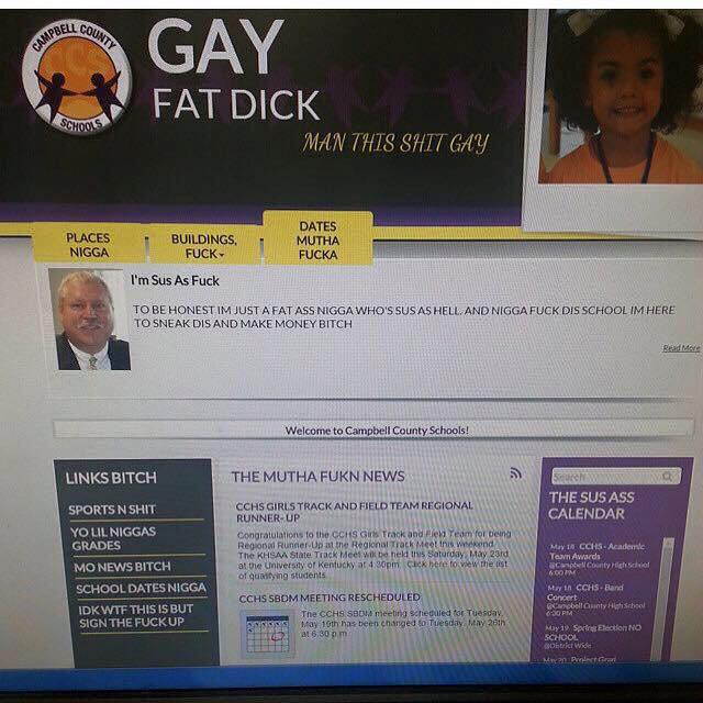 Today our local school district's website got hacked.