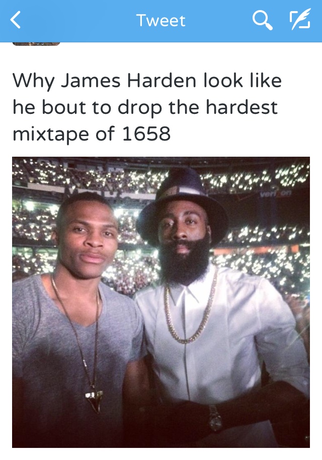 James Harden with the throwback look
