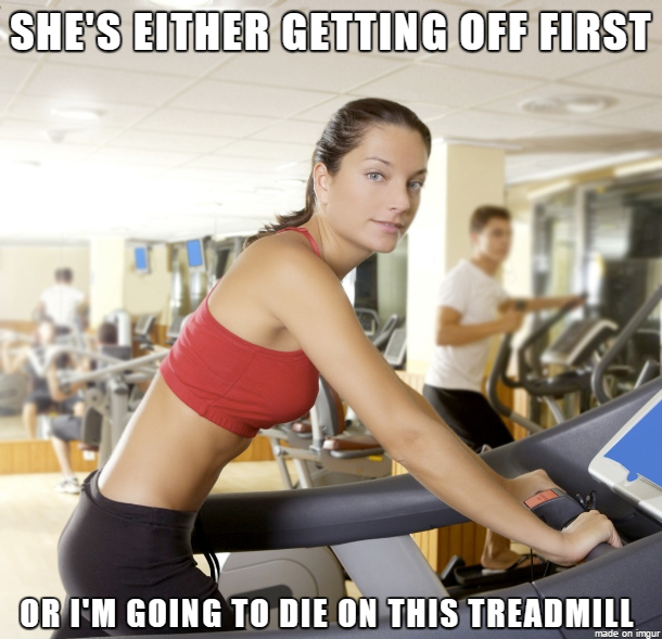 Every time a pretty girl gets on the machine next to mine at the gym.