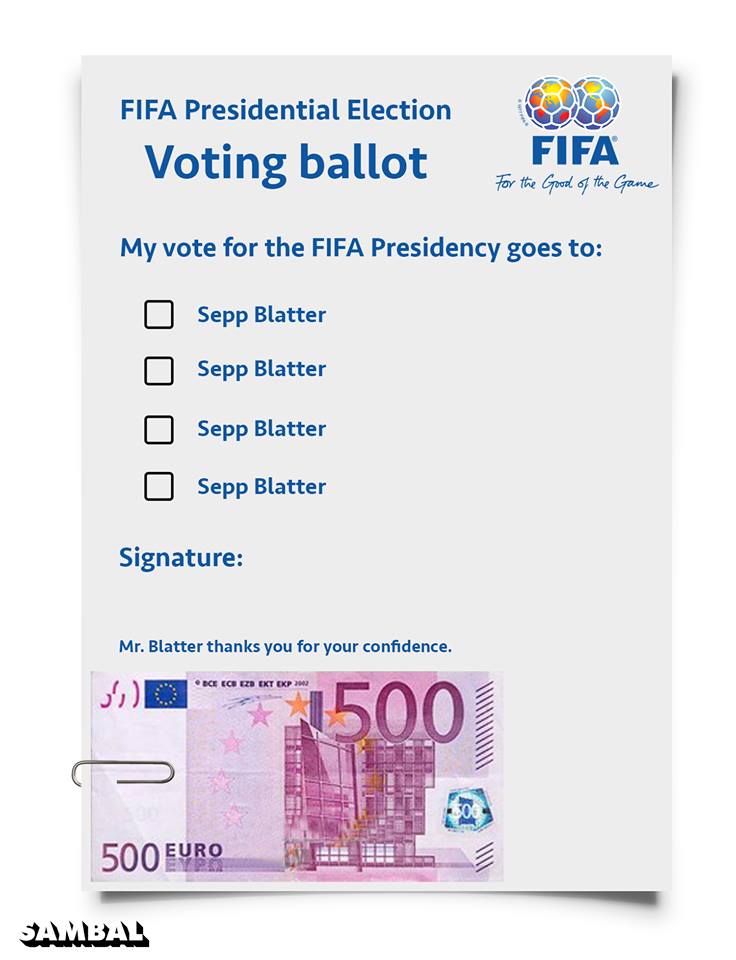 The voting ballot for the FIFA presidency just got leaked