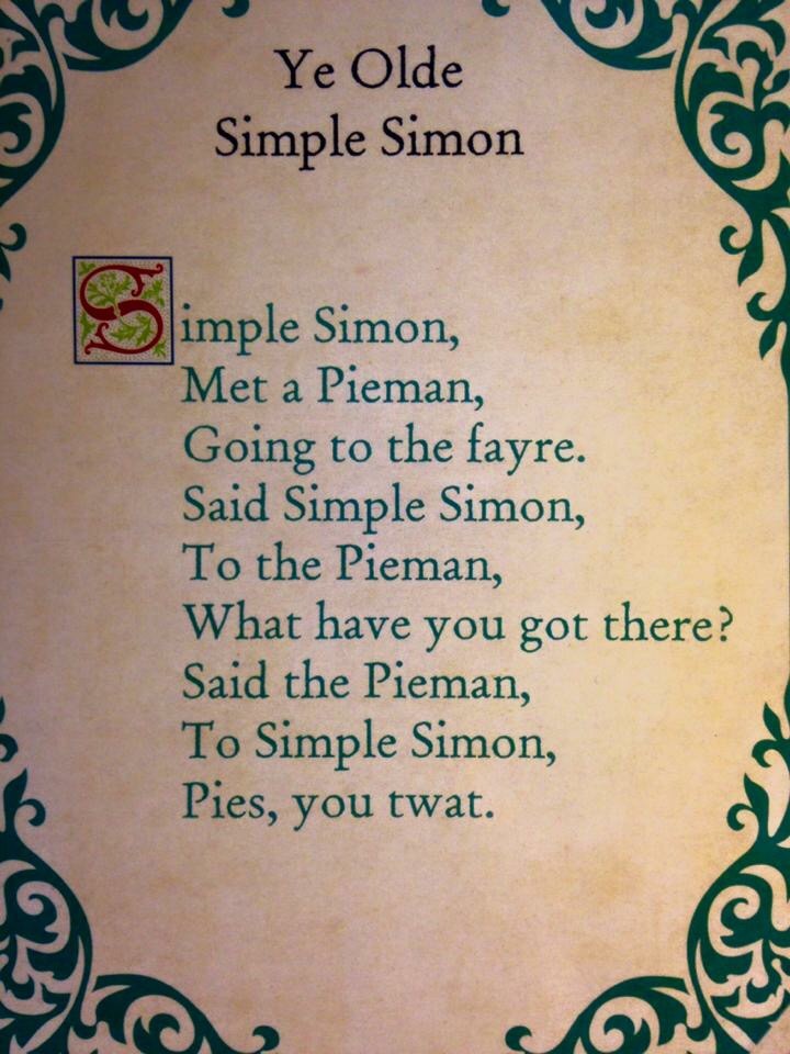 Simple Simon...