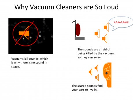 I found out why vacuum cleaners are so loud. Any thoughts?