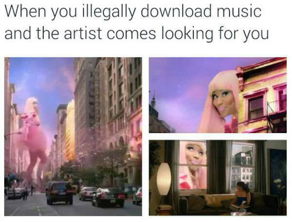 When you're downloading music