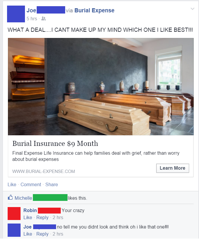 Memaw has a morbid sense of humor