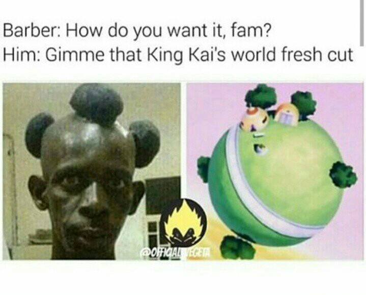 Damn this niggas haircut is looking like a planet