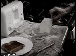 Buttering toast is impossible