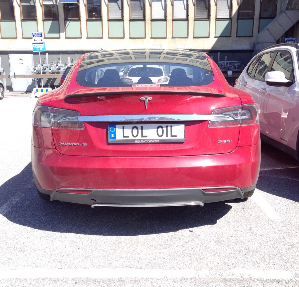 Spotted this Tesla in Sweden