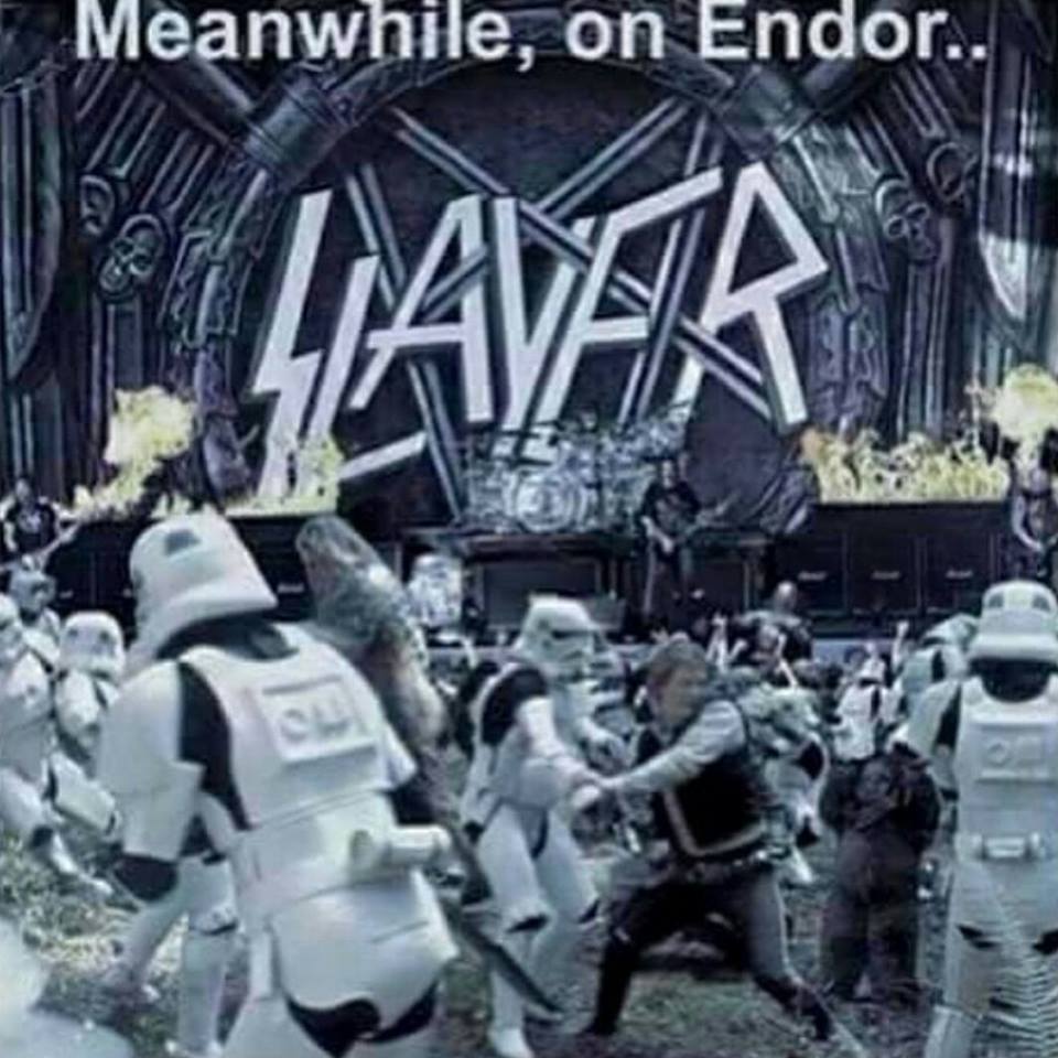 so it's raining blood on endor once in a while