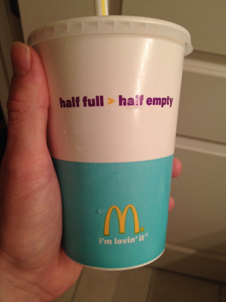 Incorrect McDonald's. Half is in fact equal to half.