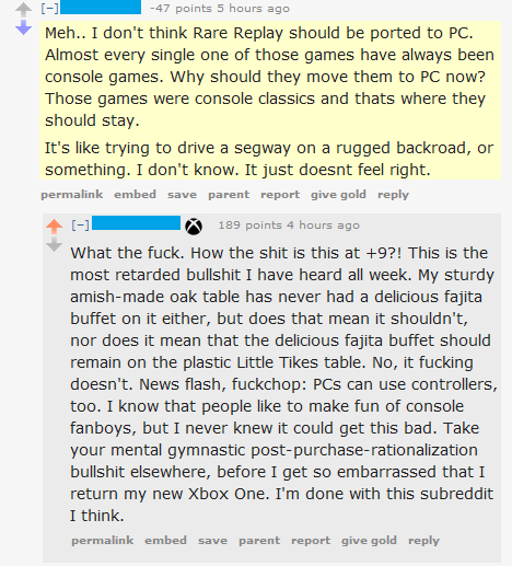 Peasant shares his thoughts on the Rare Replay pack for Xbox One eventually coming to PC