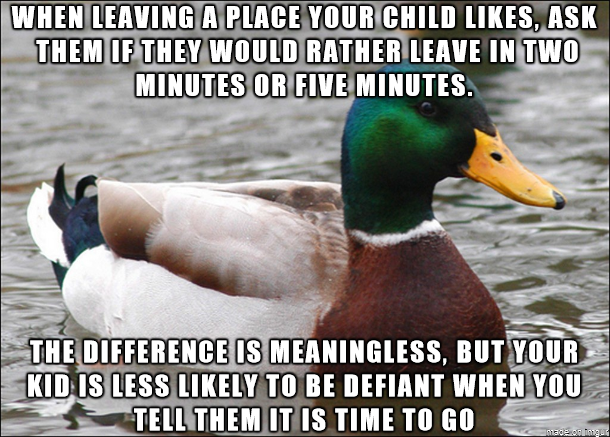 Because tantrums or whining when it is time to leave the park are really annoying