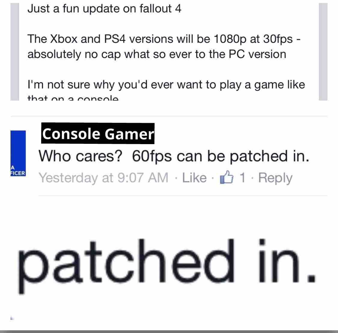 "Patched in 60 FPS"