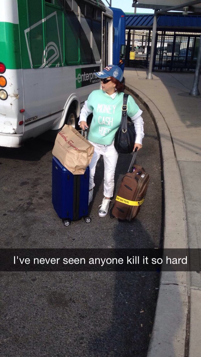 Saw this Asian tourist at the airport. She didn't choose the thug life