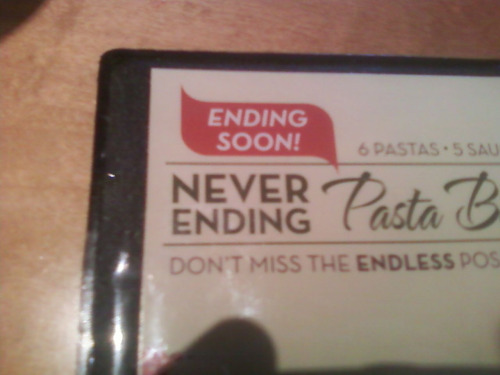 olive garden, you're starting to sound like a woman