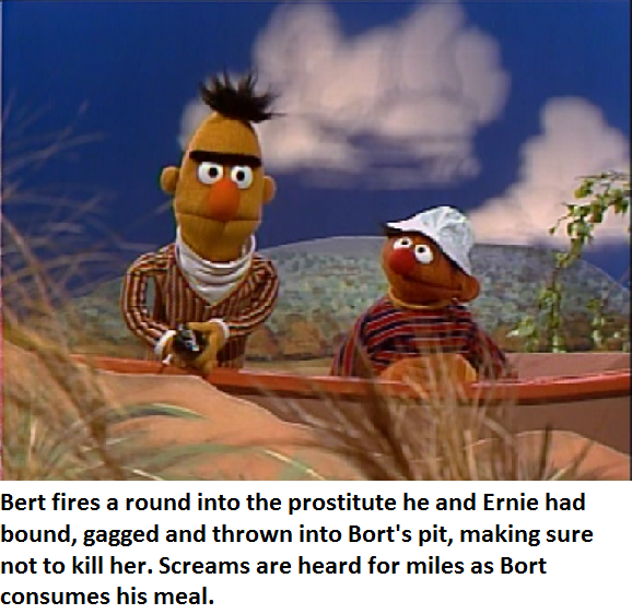 Bert was terrified of what he'd created.. Ernie found the situation rather amusing.