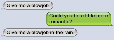 Being romantic.