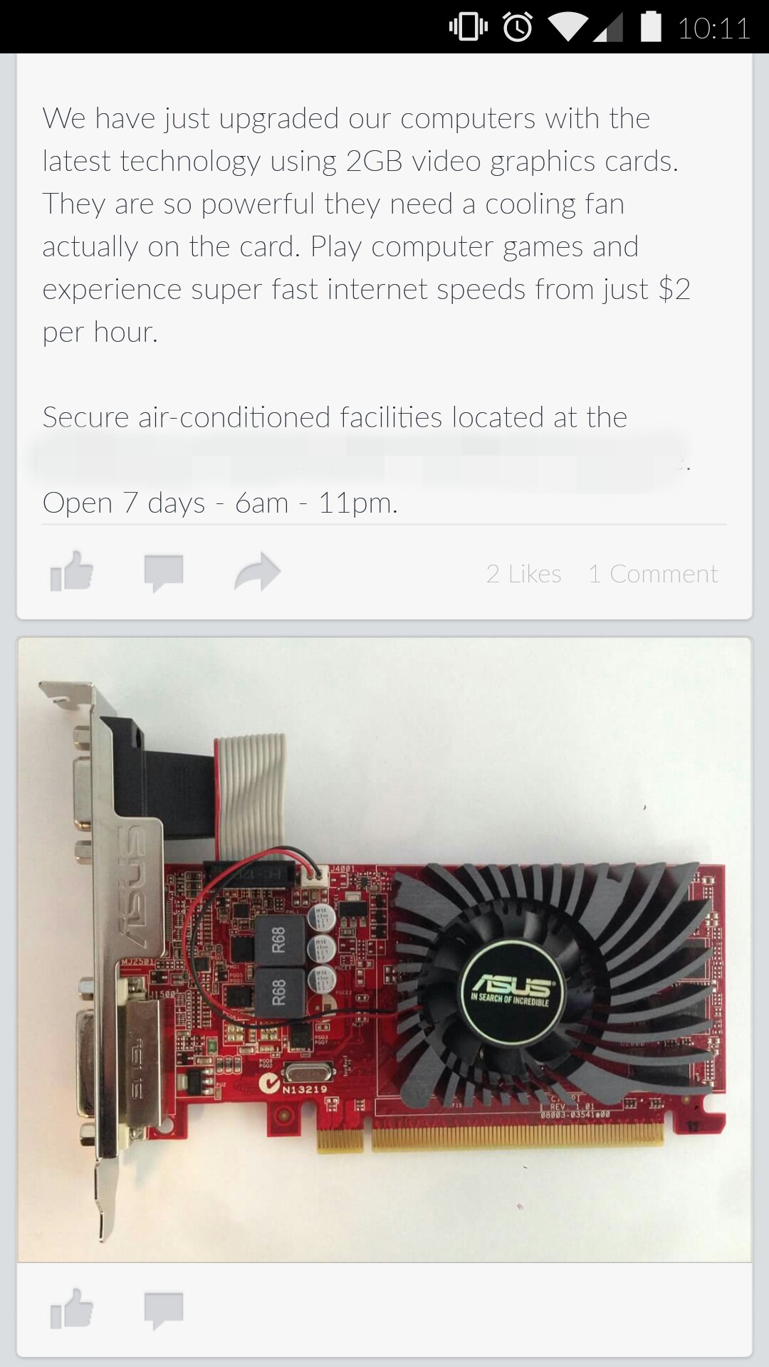 A local Internet Cafe just posted this. "Latest technology"