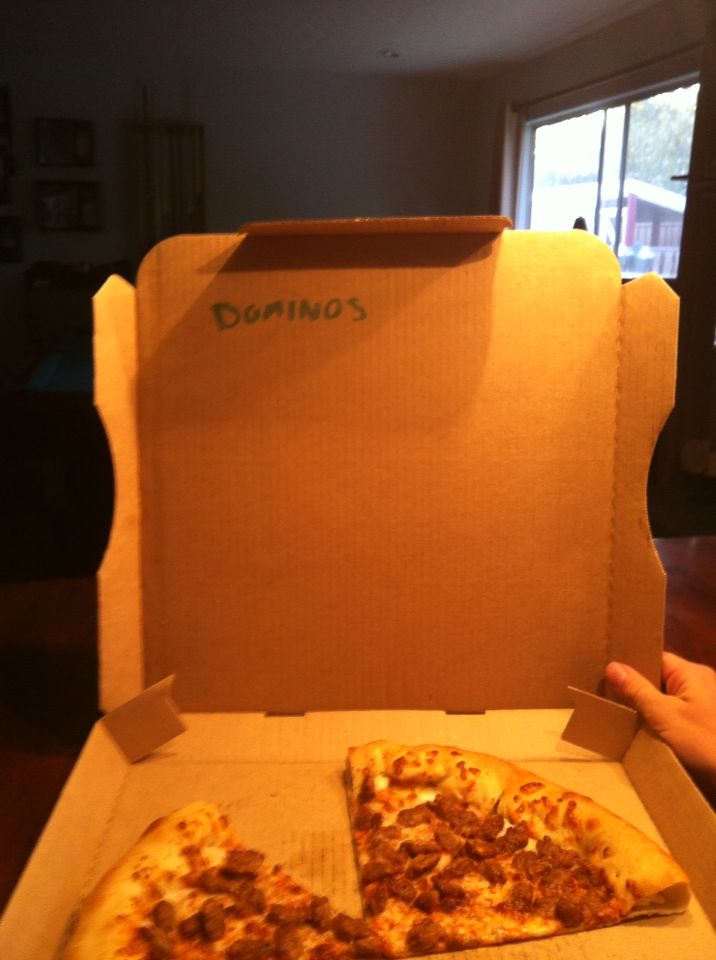 Asked Pizza Hut to write a joke on the box.