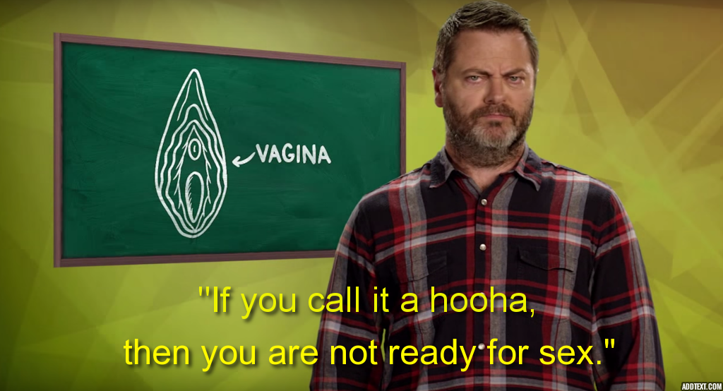 Nick Offerman offers some great sex ed advice...