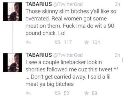 "Ya big ***es"