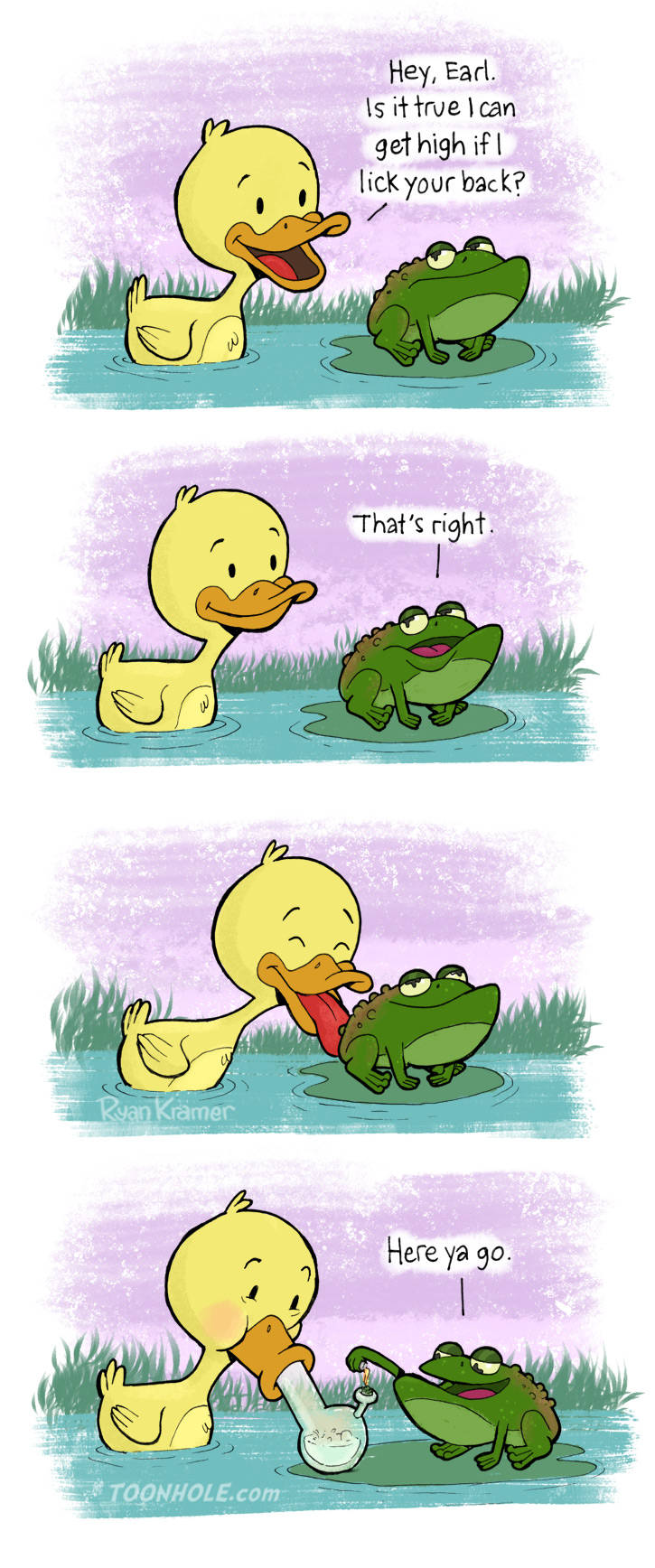 Duck wants to get high