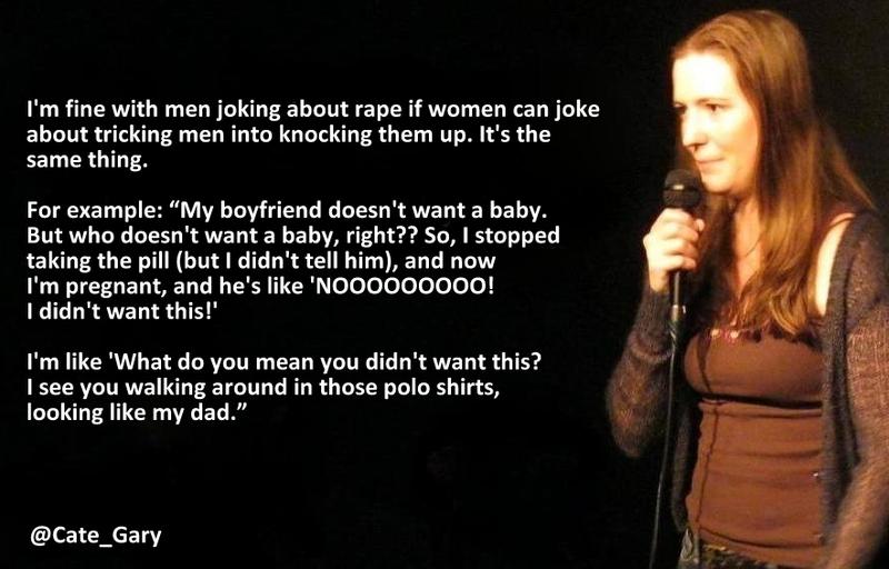 I'm fine with joking about rape...