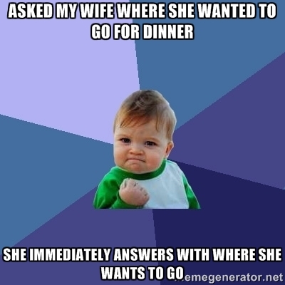 As a married man, this is a win...