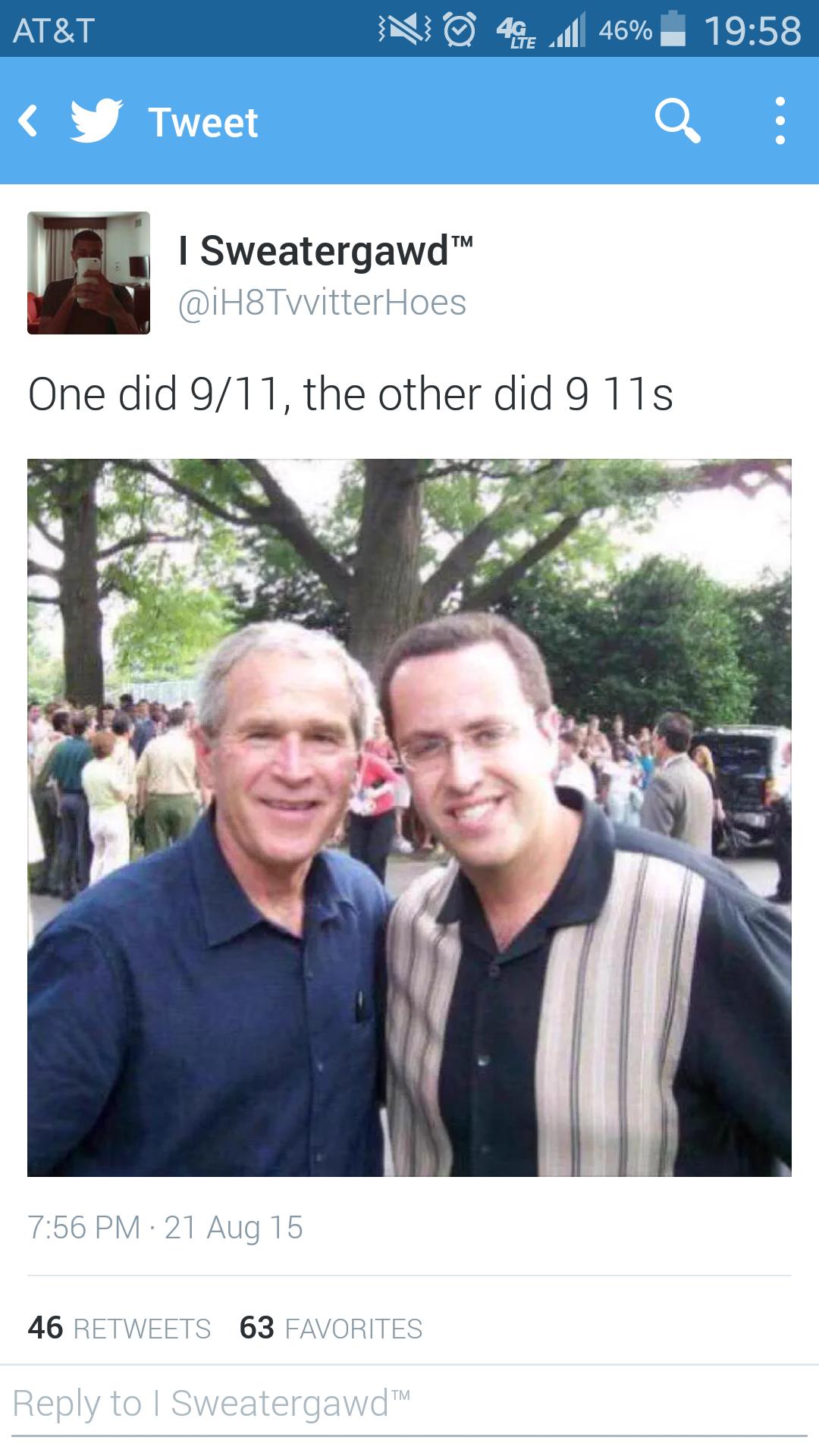 George Bush and Jared Fogle