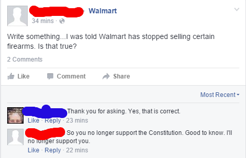 The Walmart facebook