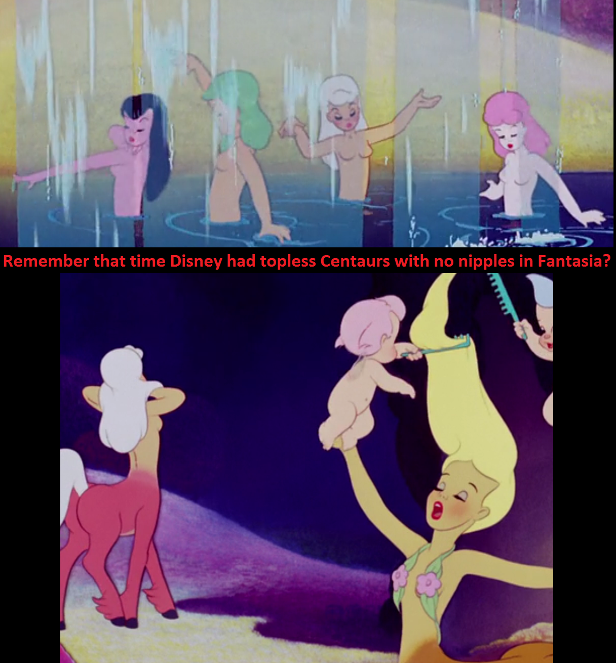 Remember that time Disney had topless Centaurs with no nipples in Fantasia?