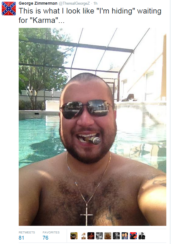 George Zimmerman tweeted this today.